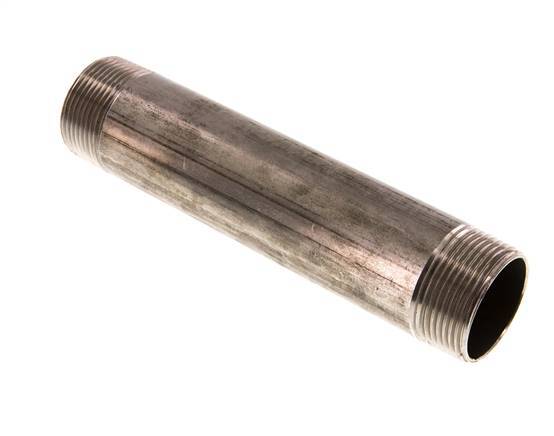 R 1 1/4'' Stainless steel Double Pipe Nipple 20 Bar DIN 2982 - 180mm