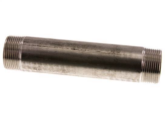 R 1 1/4'' Stainless steel Double Pipe Nipple 20 Bar DIN 2982 - 180mm
