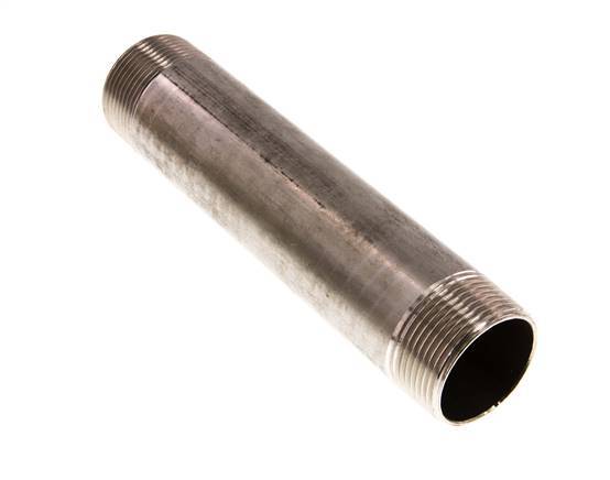 R 1 1/4'' Stainless steel Double Pipe Nipple 20 Bar DIN 2982 - 180mm