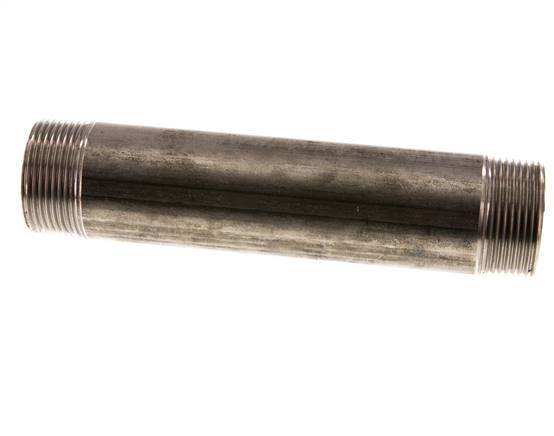 R 1 1/4'' Stainless steel Double Pipe Nipple 20 Bar DIN 2982 - 180mm