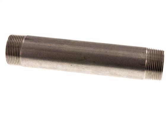 R 1 1/4'' Stainless steel Double Pipe Nipple 20 Bar DIN 2982 - 200mm