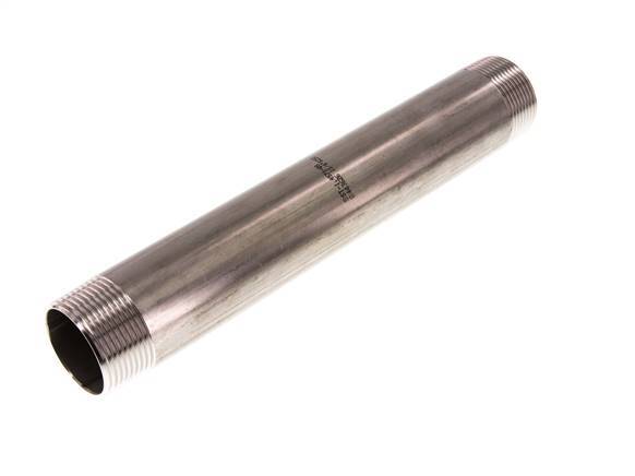 R 1 1/4'' Stainless steel Double Pipe Nipple 20 Bar DIN 2982 - 250mm