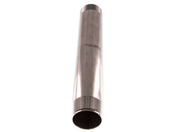 R 1 1/4'' Stainless steel Double Pipe Nipple 20 Bar DIN 2982 - 250mm