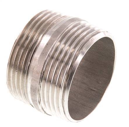 R 1 1/4'' Stainless steel Double Pipe Nipple 20 Bar DIN 2982 - 30mm