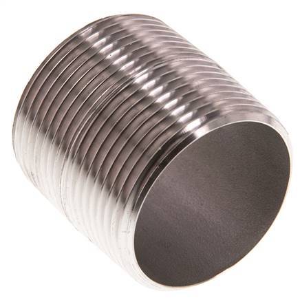 R 1 1/4'' Stainless steel Double Pipe Nipple 20 Bar DIN 2982 - 40mm
