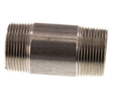 R 1 1/4'' Stainless steel Double Pipe Nipple 20 Bar DIN 2982 - 80mm