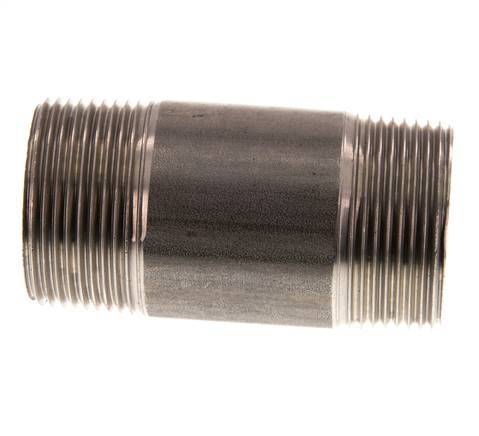 R 1 1/4'' Stainless steel Double Pipe Nipple 20 Bar DIN 2982 - 80mm