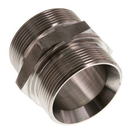 G 2'' Stainless steel Double Nipple 160 Bar - Hydraulic