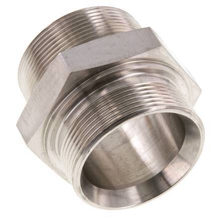 2'' NPT x G 2'' Stainless steel Double Nipple 40 Bar - Hydraulic