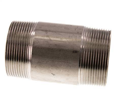 R 2'' Stainless steel Double Pipe Nipple 20 Bar DIN 2982 - 100mm