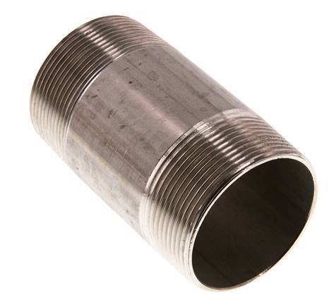 R 2'' Stainless steel Double Pipe Nipple 20 Bar DIN 2982 - 100mm