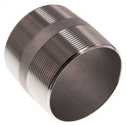 R 3'' Stainless steel Double Pipe Nipple 20 Bar DIN 2982 - 80mm