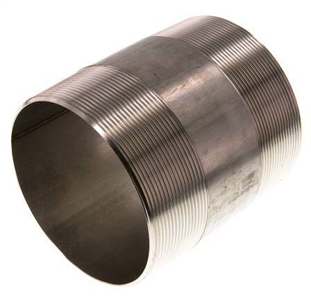 R 4'' Stainless steel Double Pipe Nipple 20 Bar DIN 2982 - 120mm