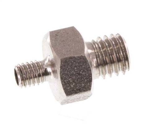 M5 x M3 Stainless steel Double Nipple 40 Bar