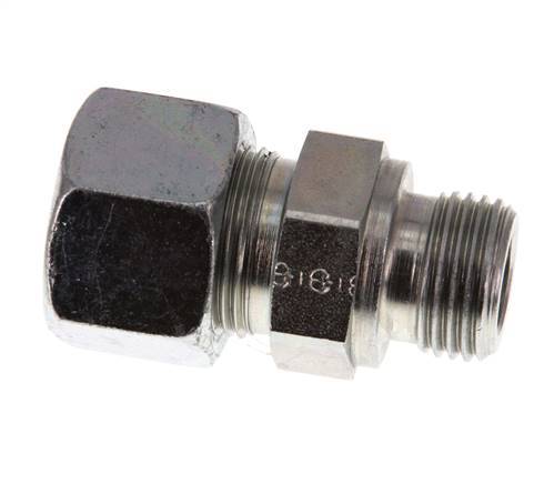 G 1/2'' Male x 16S Zinc plated Steel Straight Cutting Ring 400 Bar DIN 2353