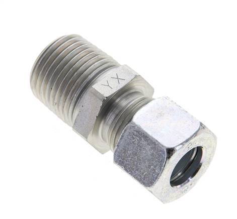 1/2'' NPT Male x 12L Zinc plated Steel Straight Cutting Ring 315 Bar DIN 2353