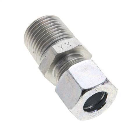1/2'' NPT Male x 12L Zinc plated Steel Straight Cutting Ring 315 Bar DIN 2353
