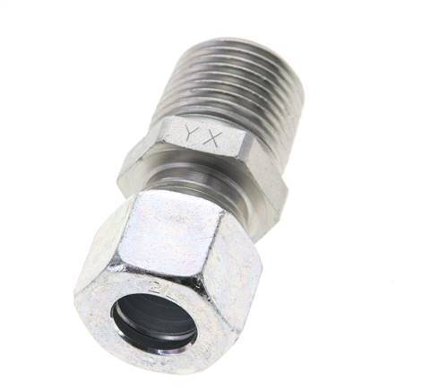 1/2'' NPT Male x 12L Zinc plated Steel Straight Cutting Ring 315 Bar DIN 2353