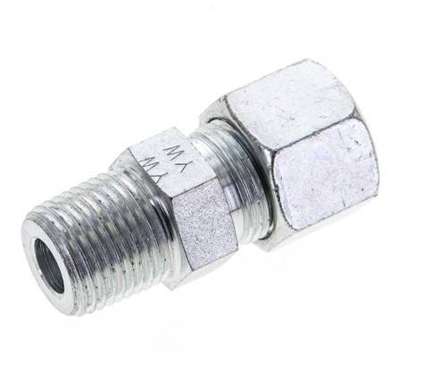 1/2'' NPT Male x 14S Zinc plated Steel Straight Cutting Ring 630 Bar DIN 2353