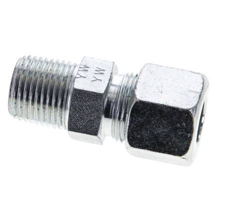 1/2'' NPT Male x 14S Zinc plated Steel Straight Cutting Ring 630 Bar DIN 2353