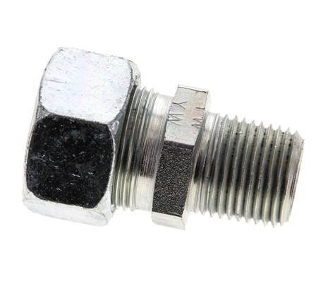 1/2'' NPT Male x 18L Zinc plated Steel Straight Cutting Ring 315 Bar DIN 2353