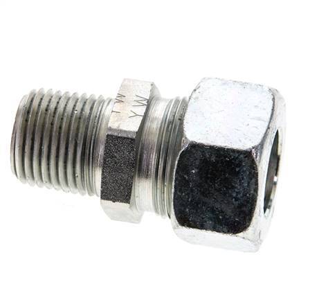 1/2'' NPT Male x 18L Zinc plated Steel Straight Cutting Ring 315 Bar DIN 2353