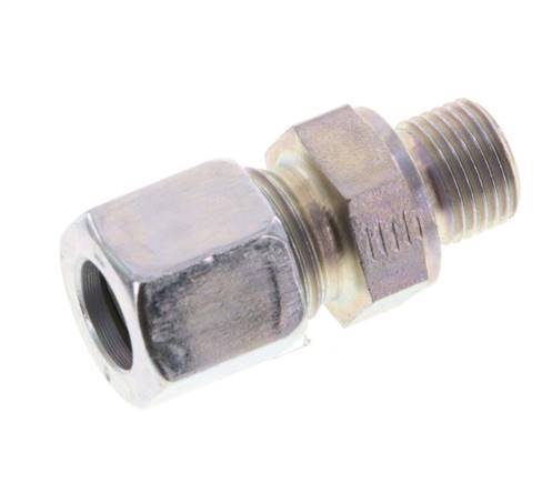 G 1/8'' Male x 8LL Zinc plated Steel Straight Cutting Ring 100 Bar DIN 2353