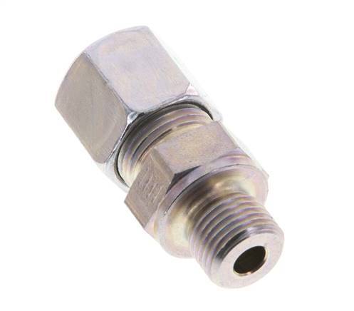 G 1/8'' Male x 8LL Zinc plated Steel Straight Cutting Ring 100 Bar DIN 2353