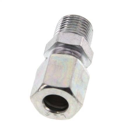 R 1/8'' Male x 6LL Zinc plated Steel Straight Cutting Ring 100 Bar DIN 2353 [5 Pieces]