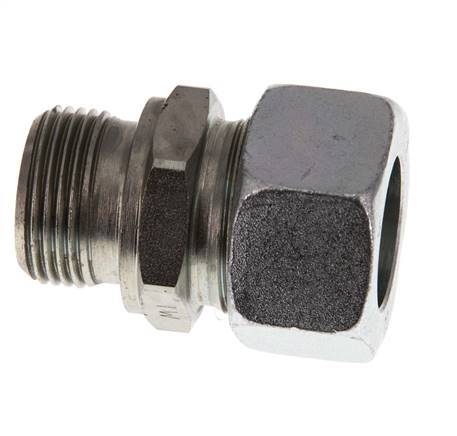 G 3/4'' Male x 22L Zinc plated Steel Straight Cutting Ring 160 Bar DIN 2353