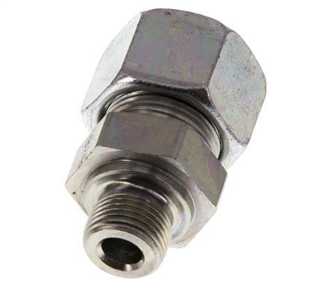 G 3/8'' Male x 16S Zinc plated Steel Straight Cutting Ring 400 Bar DIN 2353