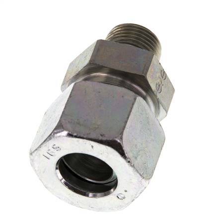 G 3/8'' Male x 16S Zinc plated Steel Straight Cutting Ring 400 Bar DIN 2353