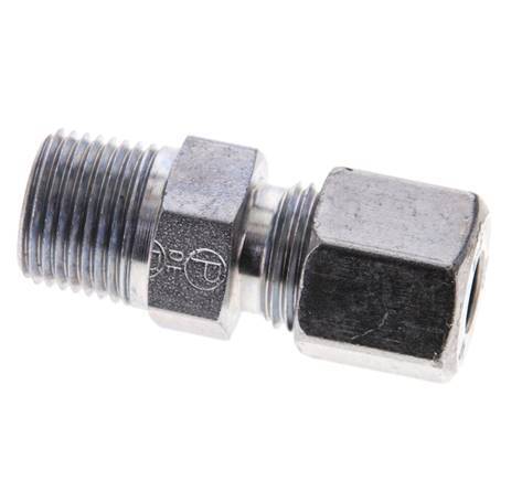 3/8'' NPT Male x 8S Zinc plated Steel Straight Cutting Ring 630 Bar DIN 2353