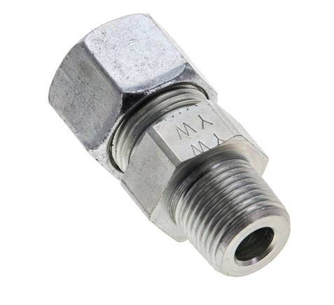 3/8'' NPT Male x 12S Zinc plated Steel Straight Cutting Ring 630 Bar DIN 2353