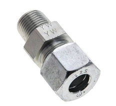 3/8'' NPT Male x 12S Zinc plated Steel Straight Cutting Ring 630 Bar DIN 2353