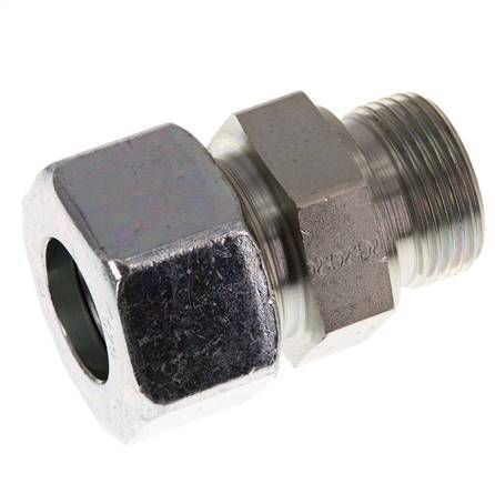 G 1'' Male x 25S Zinc plated Steel Straight Cutting Ring 400 Bar DIN 2353