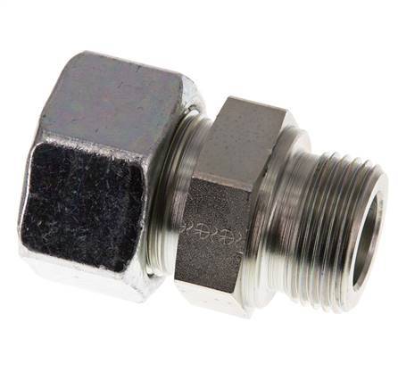 G 1'' Male x 25S Zinc plated Steel Straight Cutting Ring 400 Bar DIN 2353