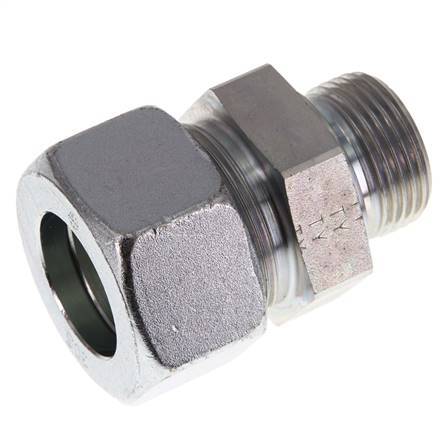 G 1'' Male x 30S Zinc plated Steel Straight Cutting Ring 400 Bar DIN 2353