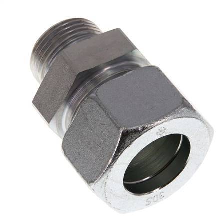 G 1'' Male x 30S Zinc plated Steel Straight Cutting Ring 400 Bar DIN 2353