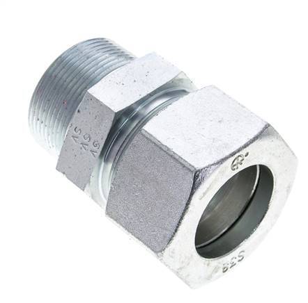 1 1/2'' NPT Male x 38S Zinc plated Steel Straight Cutting Ring 315 Bar DIN 2353