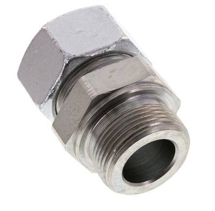 G 1 1/4'' Male x 30S Zinc plated Steel Straight Cutting Ring 400 Bar DIN 2353