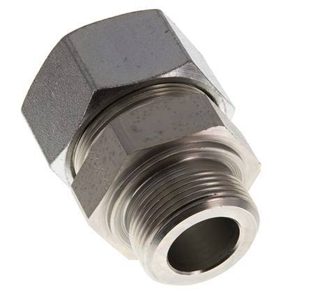 G 1 1/4'' Male x 38S Zinc plated Steel Straight Cutting Ring 315 Bar DIN 2353