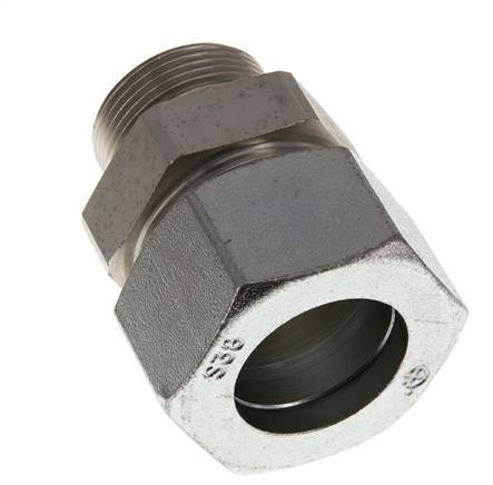 G 1 1/4'' Male x 38S Zinc plated Steel Straight Cutting Ring 315 Bar DIN 2353