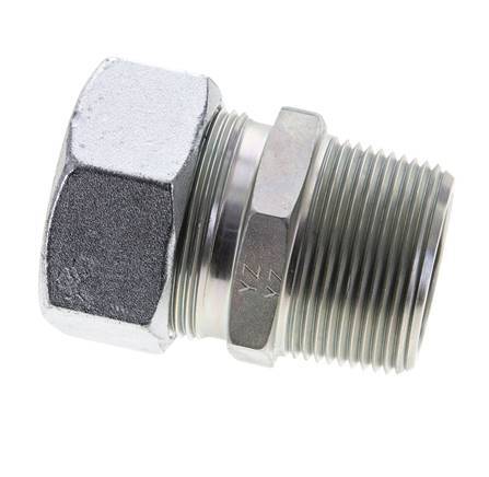 1 1/4'' NPT Male x 35L Zinc plated Steel Straight Cutting Ring 160 Bar DIN 2353