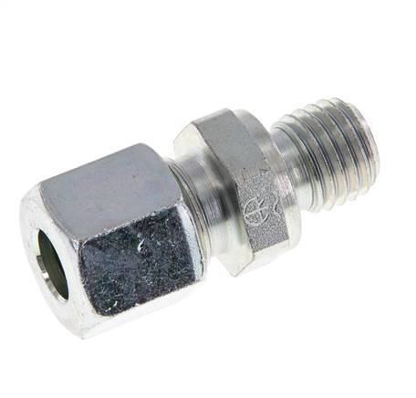 M12x1.5 Male x 8L Zinc plated Steel Straight Cutting Ring 315 Bar DIN 2353 [5 Pieces]