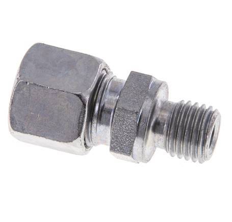 M12x1.5 Male x 10L Zinc plated Steel Straight Cutting Ring 315 Bar DIN 2353