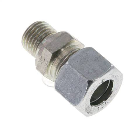 M14x1.5 Male x 12L Zinc plated Steel Straight Cutting Ring 315 Bar DIN 2353