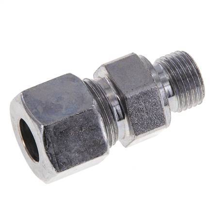 M16x1.5 Male x 12S Zinc plated Steel Straight Cutting Ring 630 Bar DIN 2353