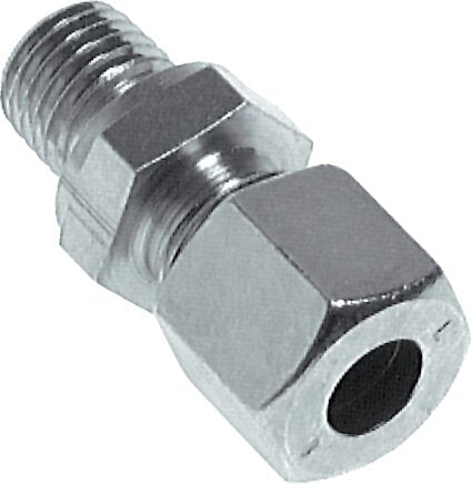 10L & M16x1.5 Zink plated Steel Straight Cutting Fitting with Male Threads 315 bar NBR ISO 8434-1 [2 Pieces]