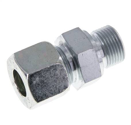 M20x1.5 Male x 14S Zinc plated Steel Straight Cutting Ring 630 Bar DIN 2353